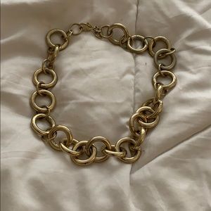 Chunky j crew gold necklace